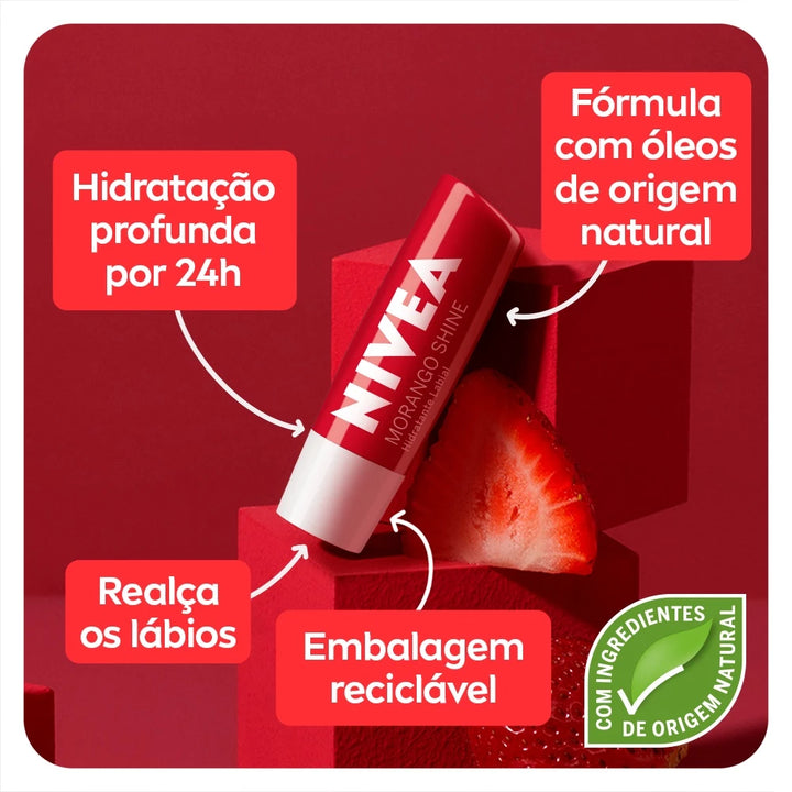 NIVEA Shine: Hidratação e Brilho para Seus Lábios!