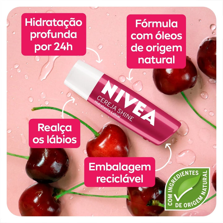 NIVEA Shine: Hidratação e Brilho para Seus Lábios!