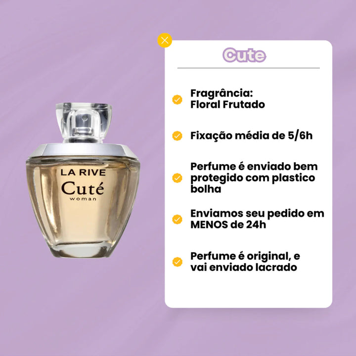 La Rive Cute Cuté Feminino 100ml Floral Frutado Para Noite Dia